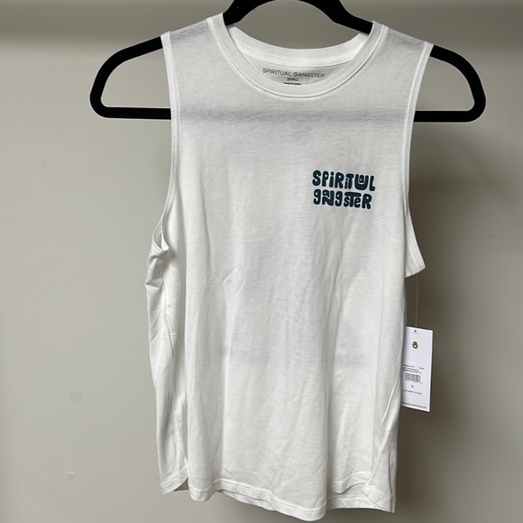 Spiritual gangster let your soul shine muscle tank cream - Picture 1 of 3